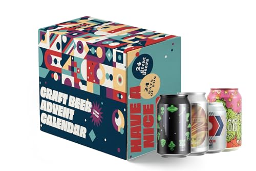 Bier Adventskalender Dose - Craft Beer Kalender mit 24 nationalen und internationalen Top Bieren (24x0,33l Dose inkl. 6 € Pfand), Bier Geschenk für Männer und Frauen, Biergeschenk, advent calendar von Brausturm