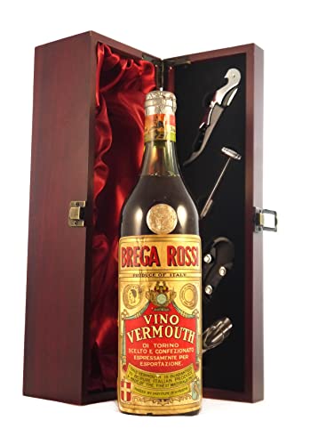 Brega Rossi Vino Vermouth 1920 in einer mit Seide ausgestatetten Geschenkbox, da zu 4 Weinaccessoires, 1 x 750ml von Brega Rossi Vino