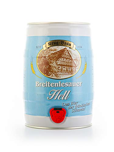 Krug Bräu Breitenlesauer Hell aus Franken 5.0l Dose Partyfass von Breitenlesauer Hell