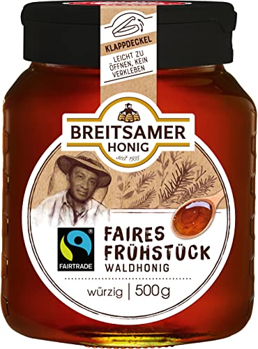 Breitsamer Faires Frühstück Honig, Fairtrade Waldhonig flüssig, 500 g von Breitsamer