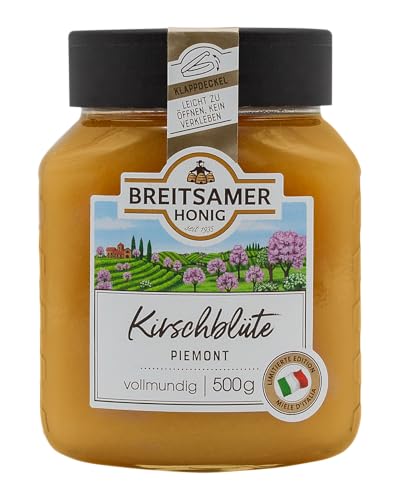 Breitsamer Kirschblütenhonig aus dem Piemont cremig 500g - Vollmundig-zart, mit einer besonderen Geschmacksnote (1 x 500g) von Breitsamer