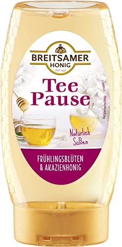 Breitsamer Honig Spender Teepause Akazie Frühlingsblüte 350g - Aromatisch blumiger Honig aus Akazie und Frühlingsblüten, ideal zum Süßen (1 x 350g) von BREITSAMER