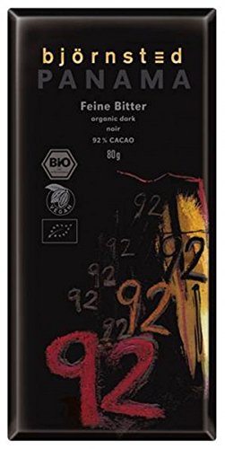 Björnsted Dark 92% Feine Bitter Schokolade, 80 Gramm, Panama , Bitterschokolade, ohne Zusatzstoffe - Bremer Gewürzhandel von Bremer-Gewürzhandel Genuss leben.