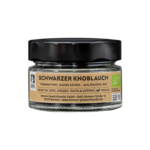 Bremer Gewürzhandel BIO Schwarzer Knoblauch, geschält, ganz, fermentierter Knoblauch, 60g von Bremer-Gewürzhandel Genuss leben.