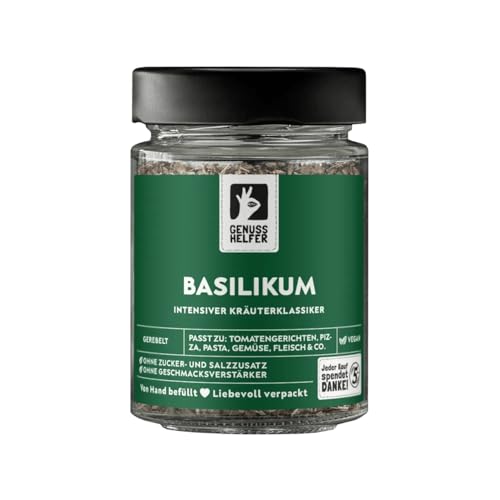 Bremer Gewürzhandel Basilikum, gerebelt, getrocknetes Basilikum zum Kochen, ideal für die italienische Küche, 25g im Glas von Bremer-Gewürzhandel Genuss leben.