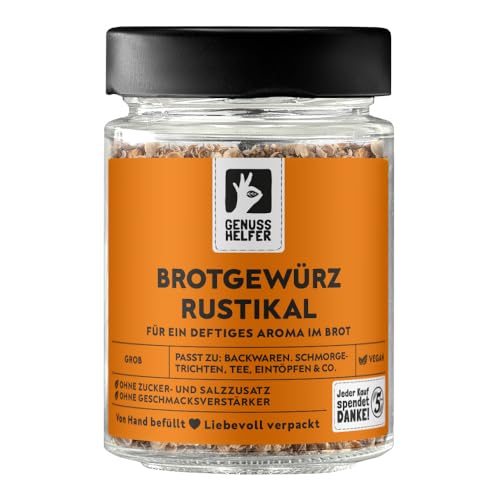 Bremer Gewürzhandel Brotgewürz rustikal, grob geschrotet, für authentisches Bauernbrot selbstgemacht, lecker zum Backen, 55g im Glas von Bremer-Gewürzhandel Genuss leben.