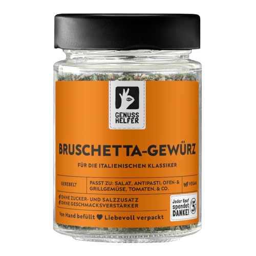 Bremer Gewürzhandel Bruschetta Gewürzmischung, pikante Bruschetta und Arrabiata Gewürzmischung, grob, 50g im Glas von Bremer-Gewürzhandel Genuss leben.