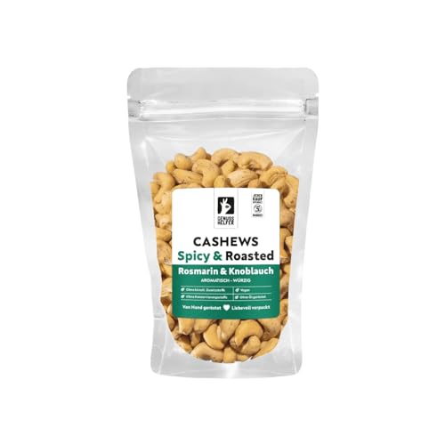 Bremer Gewürzhandel Cashews mit Rosmarin Knoblauch geröstet & gewürzt, herrliches Knabbervergnügen vegan, 140g von Bremer-Gewürzhandel Genuss leben.