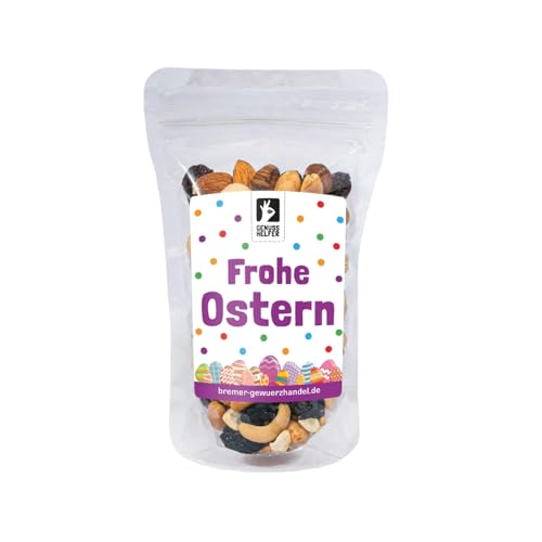 Bremer Gewürzhandel GeNUSSmischung Frohe Ostern, bunte Nussmischung mit osterlicher Verpackung, kleines Ostergeschenk für Familie, Freunde und Kollegen, 175g von Bremer-Gewürzhandel Genuss leben.