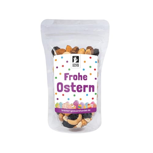 Bremer Gewürzhandel GeNUSSmischung Frohe Ostern, bunte Nussmischung mit osterlicher Verpackung, kleines Ostergeschenk für Familie, Freunde und Kollegen, 175g von Bremer-Gewürzhandel Genuss leben.