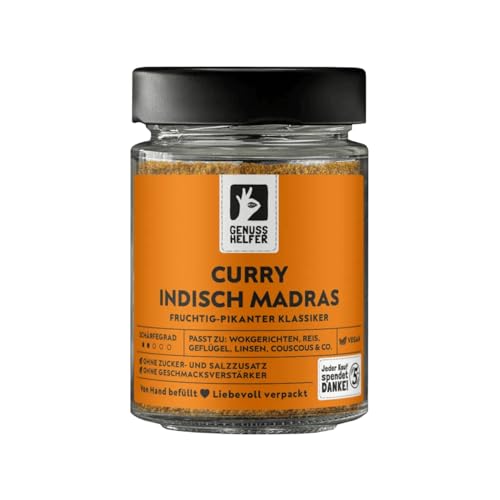 Bremer Gewürzhandel Indisch Madras Curry, pikant, klassisches indisches Curry mit feiner Schärfe für süd-asiatische Gerichte, 75g im Glas von Bremer-Gewürzhandel Genuss leben.