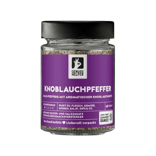 Bremer Gewürzhandel Knoblauchpfeffer Gewürzmischung, geschrotet, intensive Aromen für Fleischgerichte, zum Kochen und Grillen, 90g im Glas von Bremer-Gewürzhandel Genuss leben.