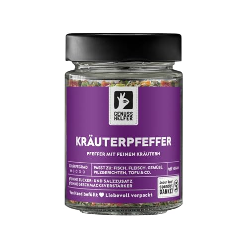 Bremer Gewürzhandel Kräuterpfeffer Gewürzmischung, geschrotet, leckere Kräutermischung mit Pfeffer für BBQ Marinaden und Kräuterbutter, 65g im Glas von Bremer-Gewürzhandel Genuss leben.