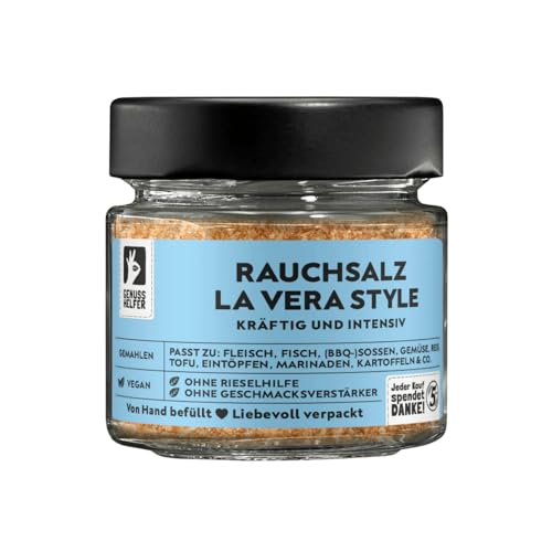 Bremer Gewürzhandel Rauchsalz La Vera Style, Rauchsalz mit intensivem Paprikageschmack, Salz mit geräucherter Paprika, 100g im Glas von Bremer-Gewürzhandel Genuss leben.