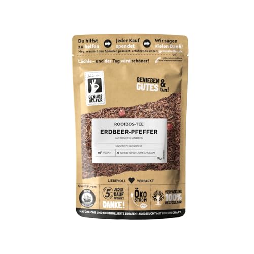 Bremer Gewürzhandel Rooibos-Tee Erdbeer und roter Pfeffer, lose, fruchtig-scharfes Teevergnügen, lecker aromatisch, ideal zum Entspannen, 100g von Bremer-Gewürzhandel Genuss leben.