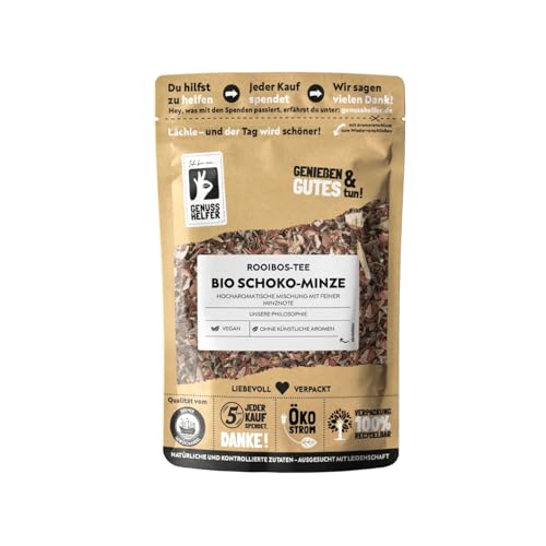 Bremer Gewürzhandel Rooibos-Tee Schoko-Minze BIO, lose, harmonische Aromen, feine Süße und leicht minzig, unwiderstehliches Geschmackerlebnis, perfekt zum Entspannen, 10 x 100g von Bremer-Gewürzhandel Genuss leben.