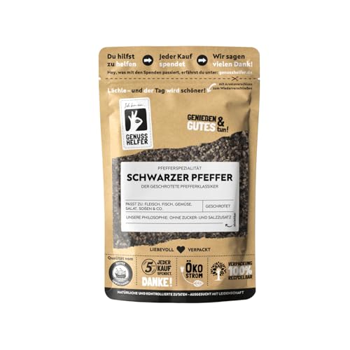 Bremer Gewürzhandel Pfeffer, geschrotet, schwarzer Pfeffer, fruchtig-süß mit feiner Schärfe, zum Kochen und Backen, 3 x 80g von Bremer-Gewürzhandel Genuss leben.