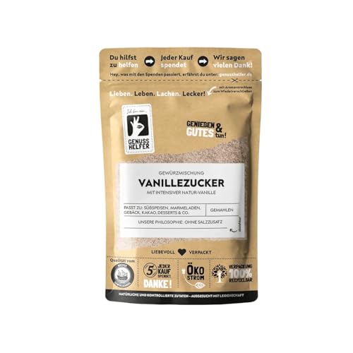 Bremer Gewürzhandel Vanillezucker, gemahlen, Zucker & gemahlene Natur-Vanille zum Kochen und Backen, 3 x 100g von Bremer-Gewürzhandel Genuss leben.