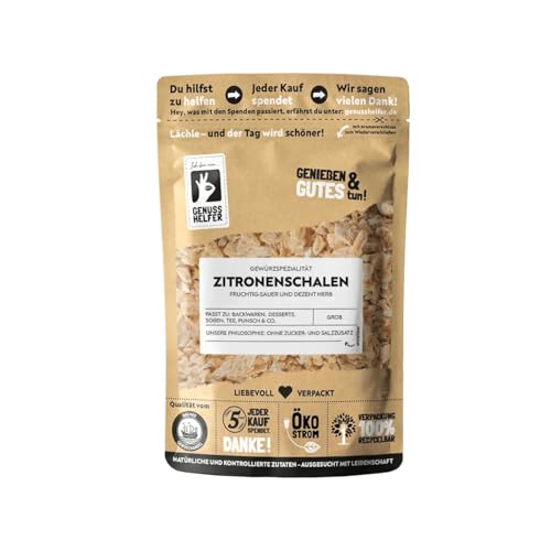 Bremer Gewürzhandel Zitronenschalen, Stücke, getrocknete Zitrone, zum Backen und Kochen, 100g von Bremer-Gewürzhandel Genuss leben.