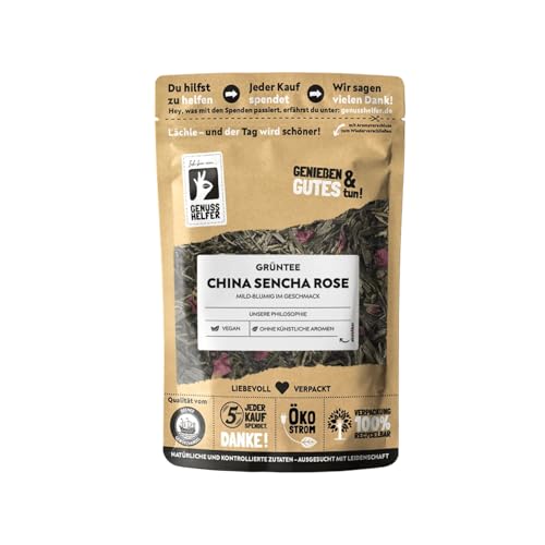 Bremer Gewürzhandel China Sencha Rose, lose, Grüner Tee mit Rosenblüten, für ruhige Momente, 10 x 100g von Bremer-Gewürzhandel Genuss leben.