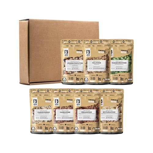 Bremer Gewürzhandel Genuss-Box geNUSS Vielfalt, Nussbox, 7-tlg., Nüsse Box, Nuss Set, Geschenkset, 1230g von Bremer-Gewürzhandel Genuss leben.