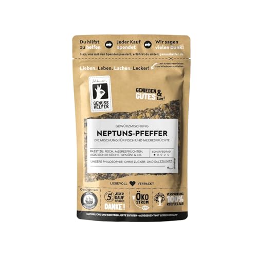 Bremer Gewürzhandel Neptuns-Pfeffer, gemahlen, Fischgewürz, Lachsgewürz, ideal zum Kochen und Grillen, 10 x 50g von Bremer-Gewürzhandel Genuss leben.