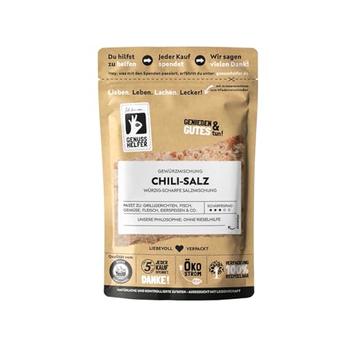 Bremer Gewürzhandel Chili Salz, gemahlen, leckeres Meersalz mit Chili, leicht scharf zum Kochen für Marinaden, 100g von Bremer-Gewürzhandel Genuss leben.