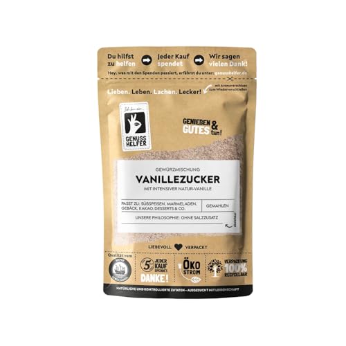 Bremer Gewürzhandel Vanillezucker, gemahlen, Zucker & gemahlene Natur-Vanille zum Kochen und Backen, 100g von Bremer-Gewürzhandel Genuss leben.