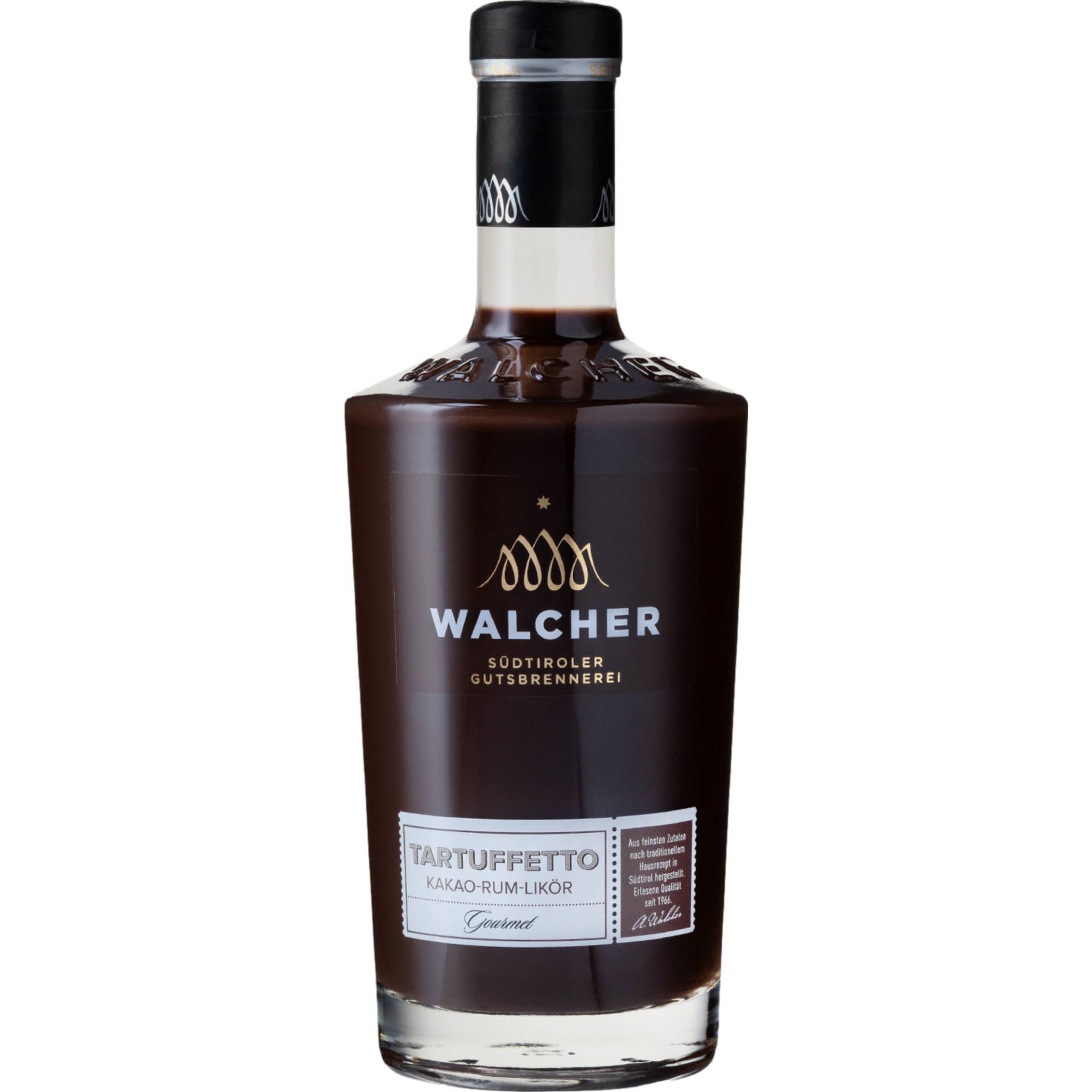 Walcher Tartuffetto Kakao Rum-Likör, Italien, 0,7 L, 17% Vol., Spirituosen von Brennerei Alfons Walcher K.G., Pillhofstr. 99, Eppan 39057 - Frangart (BZ) Italien