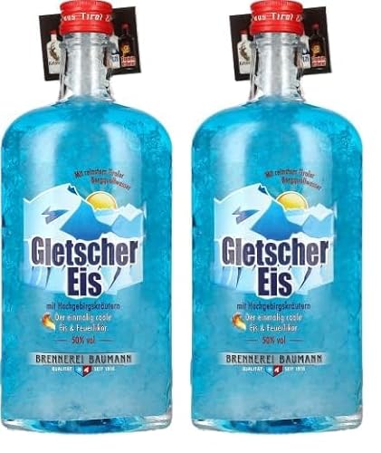 Baumann Gletschereis Eis und Feuerlikör (1 x 0.7 l) (Packung mit 2) von Brennerei Baumann