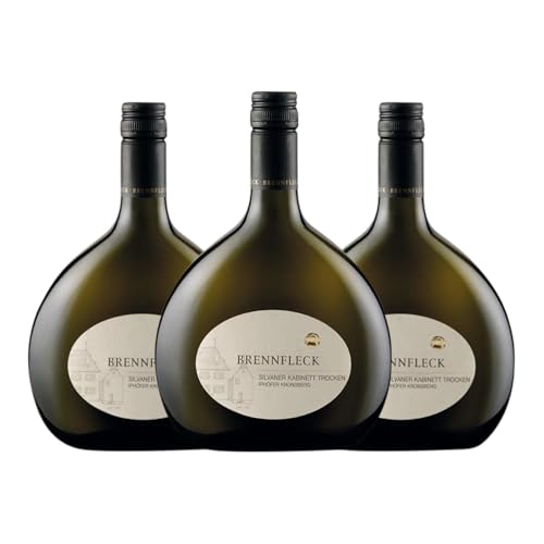 Brennfleck Iphöfer Kronsberg Kabinett Sylvaner Trocken 75 cl Weißwein (Karton mit 3 Flaschen von 75 cl) von Brennfleck