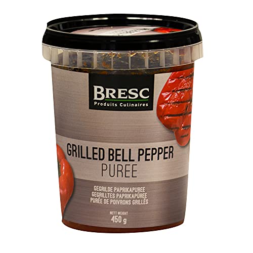 Bresc gegrilltes Paprikapüree Spice-Mix - 1x 450g - veganes Püree aus gegrillten Paprika, Klassiker der Balkan-Küche, scharf-süßer leicht rauchiger Geschmack, Basis Gewürz-Paste für Suppen und Soßen von Bresc