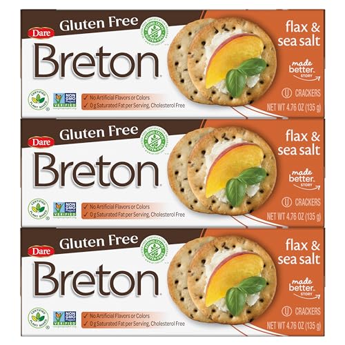 Breton Cracker, glutenfreies Flachs & Meersalz, 3 Stück von Breton