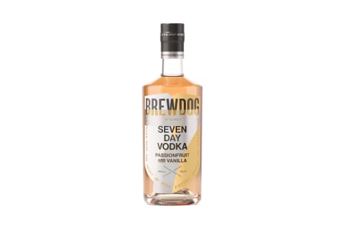 Brewdog | Seven Day Vodka | Passsionfruit & Vanilla | 700 ml | 40% Vol. | Geschmack von Passionsfrucht & Vanille | Zarte Noten von Ananas | Kristallklarer & sanfter Spirit von BrewDog