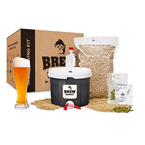 Brew Monkey® Bierbrauset Weissbier | Basic Set 5 Liter Bier | 5,7% Vol. | Bier Brauen Set | Männergeschenke | Bier Geschenke für Männer | Geschenke für Papa von Brew Monkey