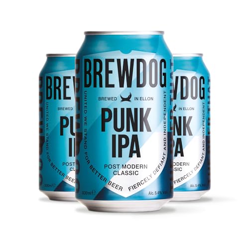 BrewDog Punk IPA Dosenbier - IPA Craft Bier - EINWEG (24 x 0.33L) - inkl. 6.00 € Pfand - Biergeschenk - Geschenke für Bierliebhaber von BrewDog