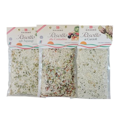 Brezzo Tris di Risotti da 300g agli Asparagi, Carciofi e Contadina von Brezzo