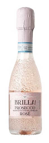 Brilla! Prosecco DOC Spumante Rosé 200 ml – 24 kleine Flaschen à 200 ml, Alkohol 11 Prozent von Brilla!