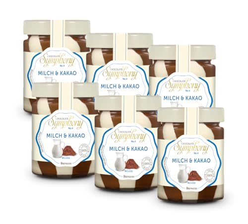 Brinkers Chocolate Symphony No.4 Milch & Schokoladen Mousse, Brotaufstrich für den Frühstücks-tisch, Ideal auf Brot und Brötchen 6x 210g von Brinkers