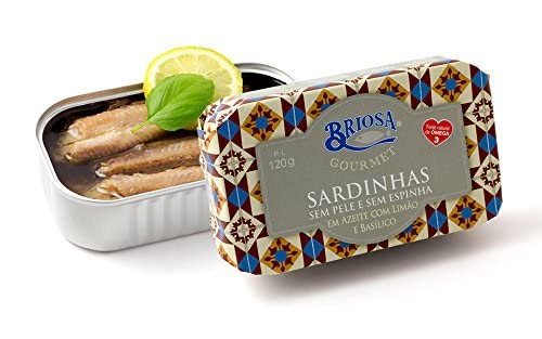 Sardinen ohne Haut und Gräten in Olivenöl mit Zitrone und Basilikum 120 g, Portugal / Briosa Gourmet von Briosa Gourmet