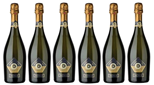 6x 0,75l - Brioso - Prosecco Spumante - extra dry - Treviso D.O.P. - Veneto - Italien - Schaumwein extra dry von Brioso