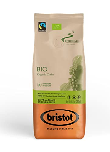 Bristot Bio-Espresso, organisch, gemahlen, italienischer Espresso, mittlere Bratung, 250 g von Bristot