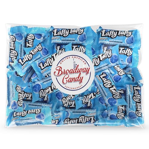 Laffy Taffy Wild Blue Raspberry, 1 kg Beutel - köstlich würzige Kaubonbons! von Broadway candy