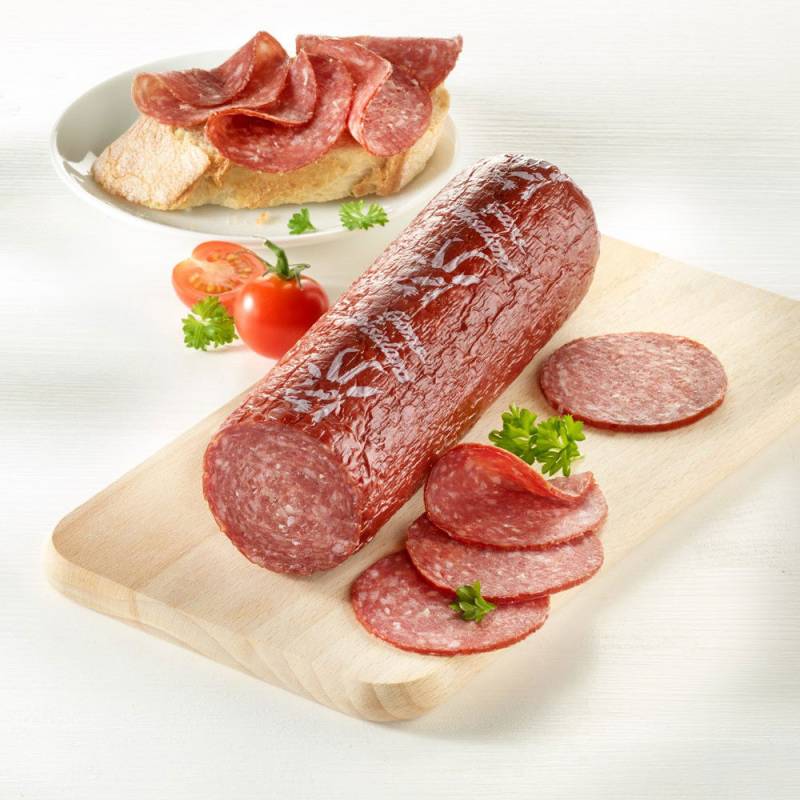 Broger Gams-Salami, im Stück von Broger