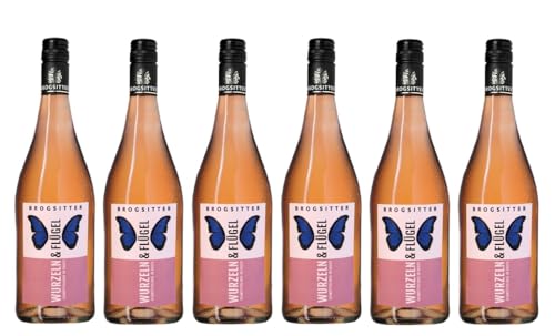 6x 0,75l - 2023er - Brogsitter - Wurzeln & Flügel - Schmetterlinge im Bauch - Rosé - Qualitätswein Rheinhessen - Deutschland - Rosé-Wein trocken von Brogsitter