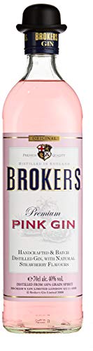 Brokers Gin Premium Pink Gin Erdbeergeschmack 40Prozent vol. (1 x 0.7 l) von Brokers