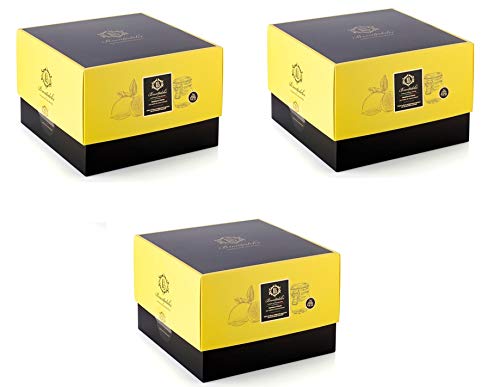 3x Brontedolci Panettone al Limone Weihnachtskuchen bedeckt mit weißer Schokolade und kandierter Zitronenschale 1Kg Box von Brontedolci