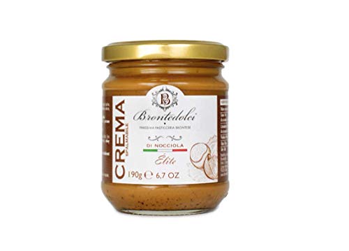 Brontedolci Crema Spalmabile di Nocciola Streichfähige Haselnusscreme 190g in Glas aus Sizilien mit 40% Haselnüssen von Brontedolci