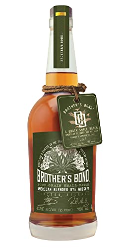 BROTHER'S BOND AMERICAN BLENDED RYE WHISKEY 750 ml (47,5% Vol) - Ian Somerhalder & Paul Wesley + 2 hochwertige Whiskey Steine im Geschenkbeutel dazu von Zeelec