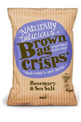 Brown Bag Crisps - Rosmarin und Meersalz 40g (20 Stück) von Brown Bag Crisps